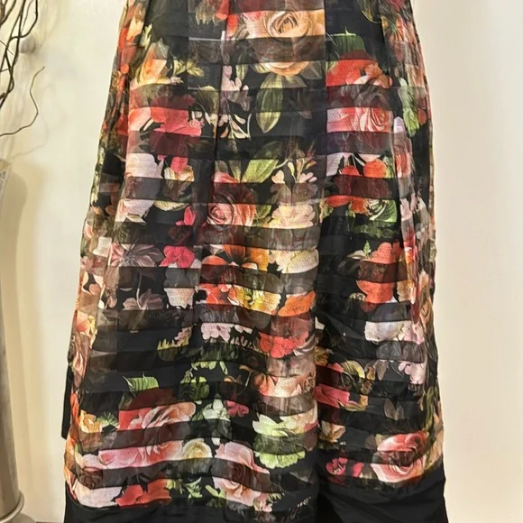 Established 1962 floral striped sleeveless midi party dress - Picture 3 of 7